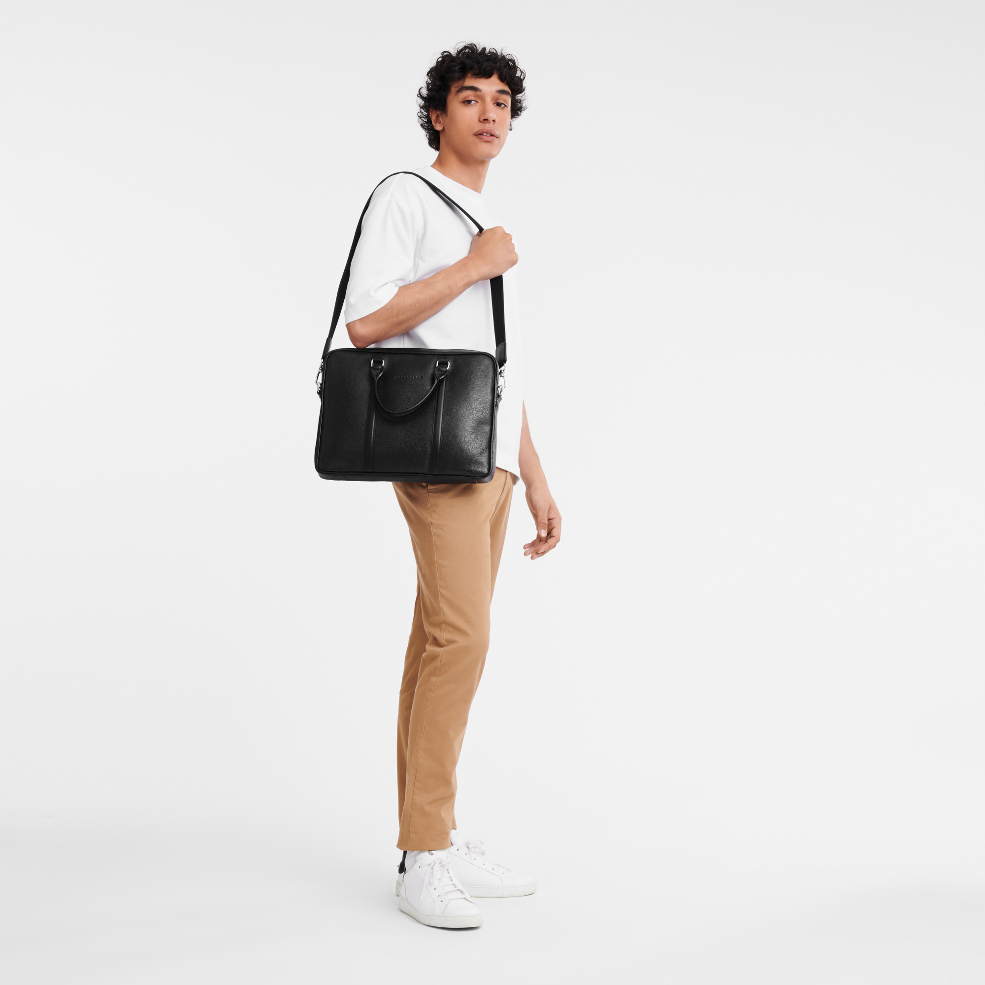 Le Foulonné XS Briefcase Black - Leather - 2