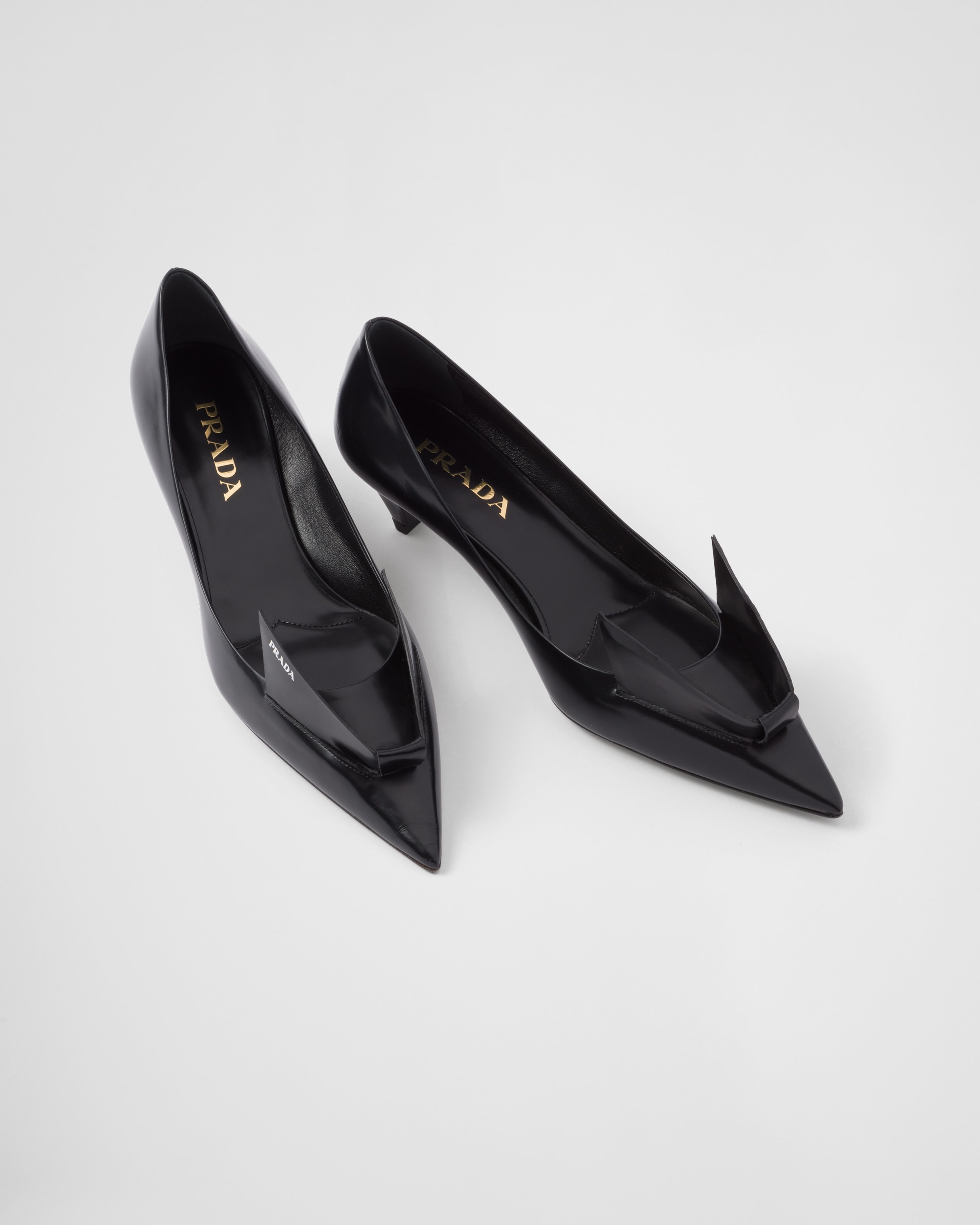 Brushed leather pumps - 4