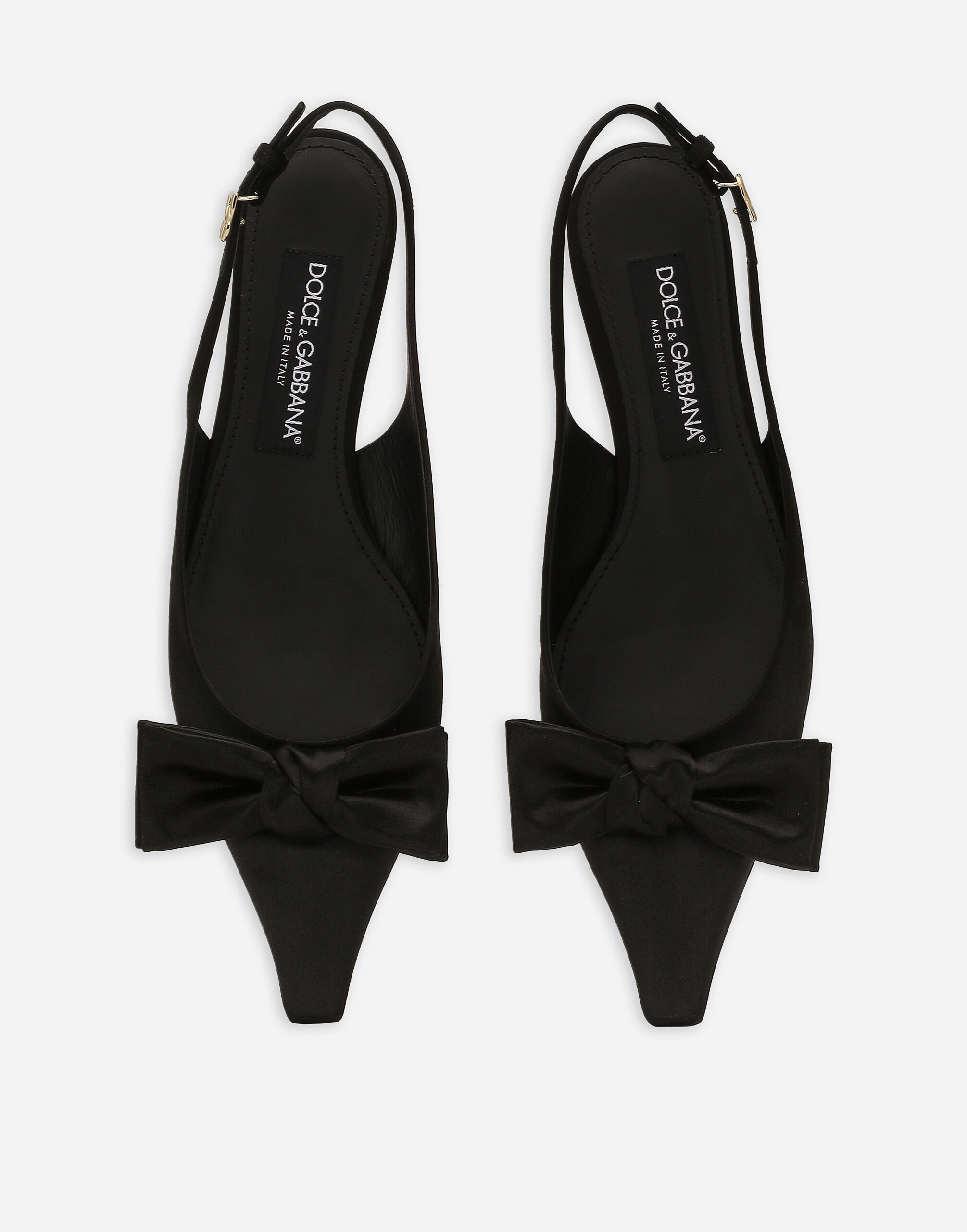 Satin slingbacks with bow detail - 4