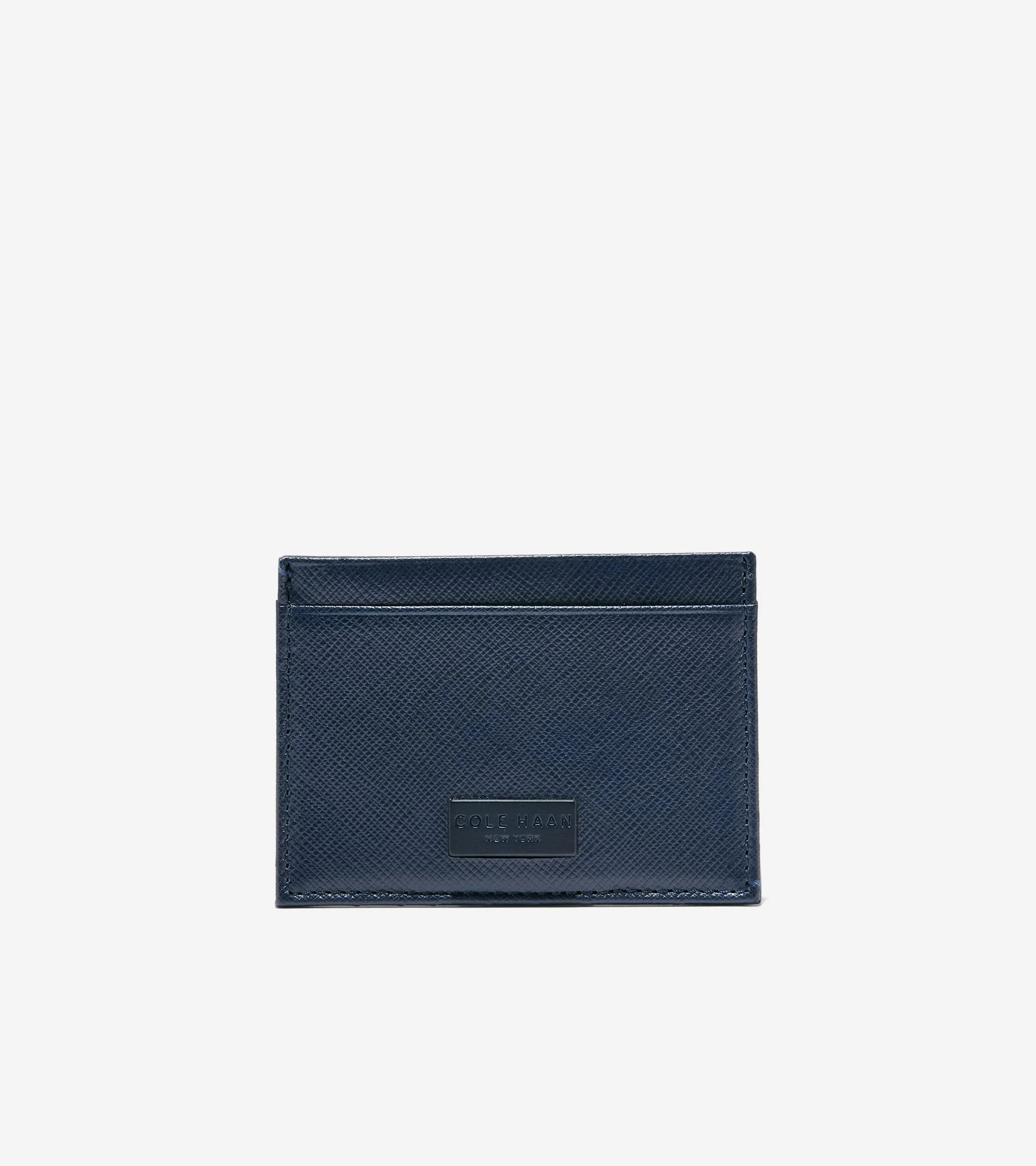 Men's Saffiano Card Case with Ornament - 1
