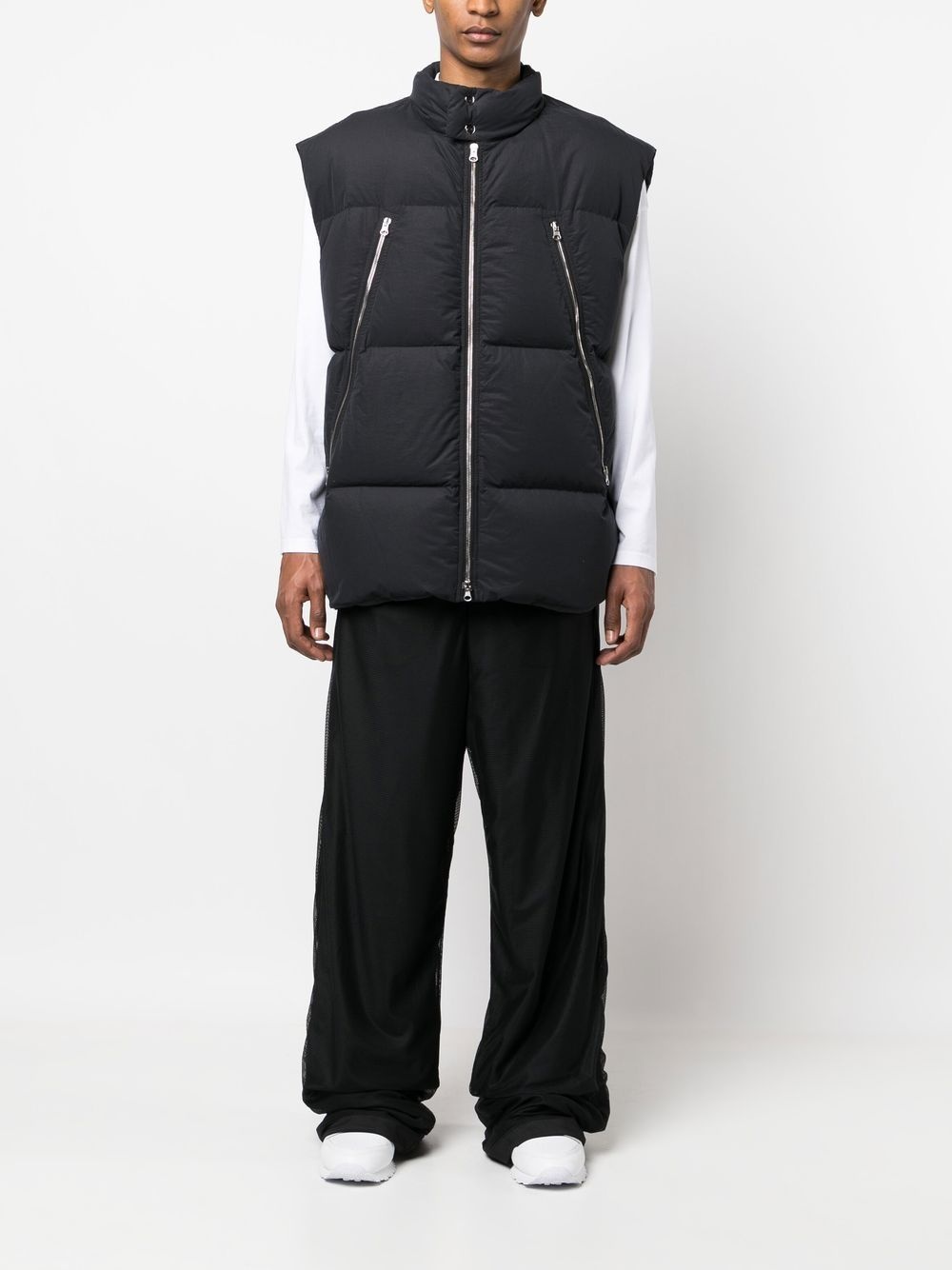 high-neck padded gilet - 2