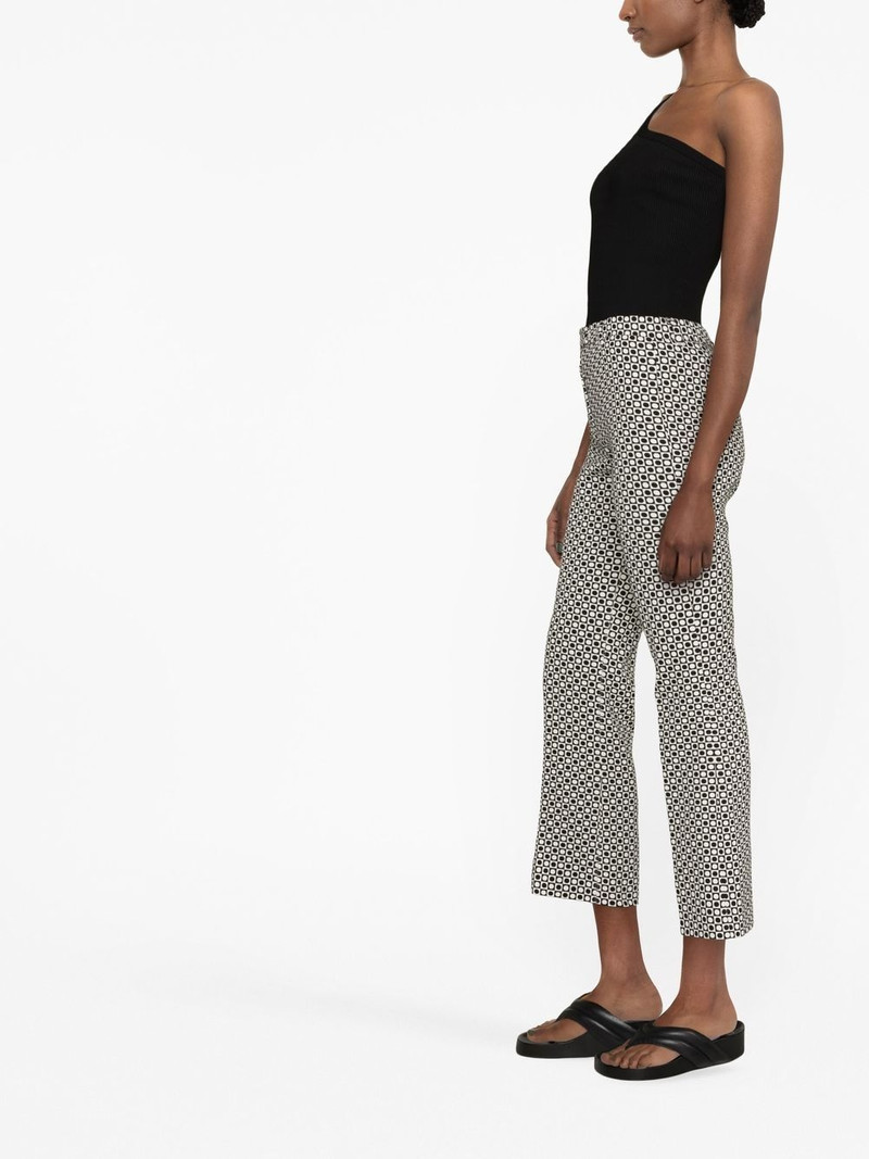geometric-jacquard tailored trousers 3