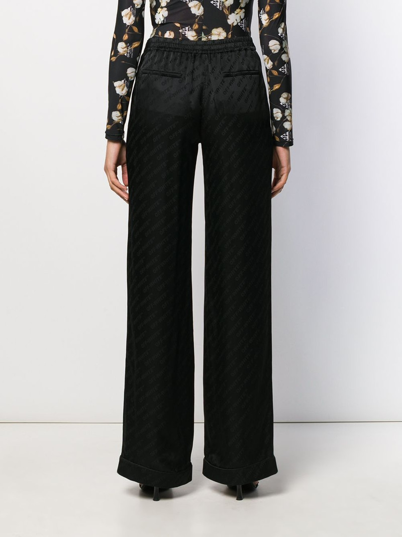 logo jacquard trousers 4