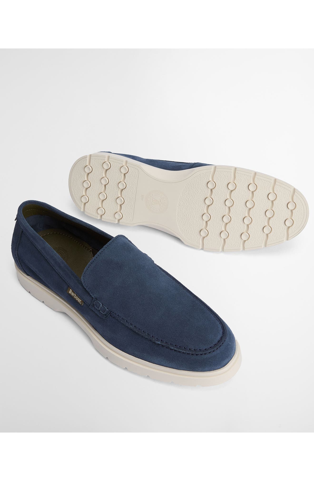 Barbour Carty Moc Toe Loafer in Shark Blue Suede at Nordstrom - 5