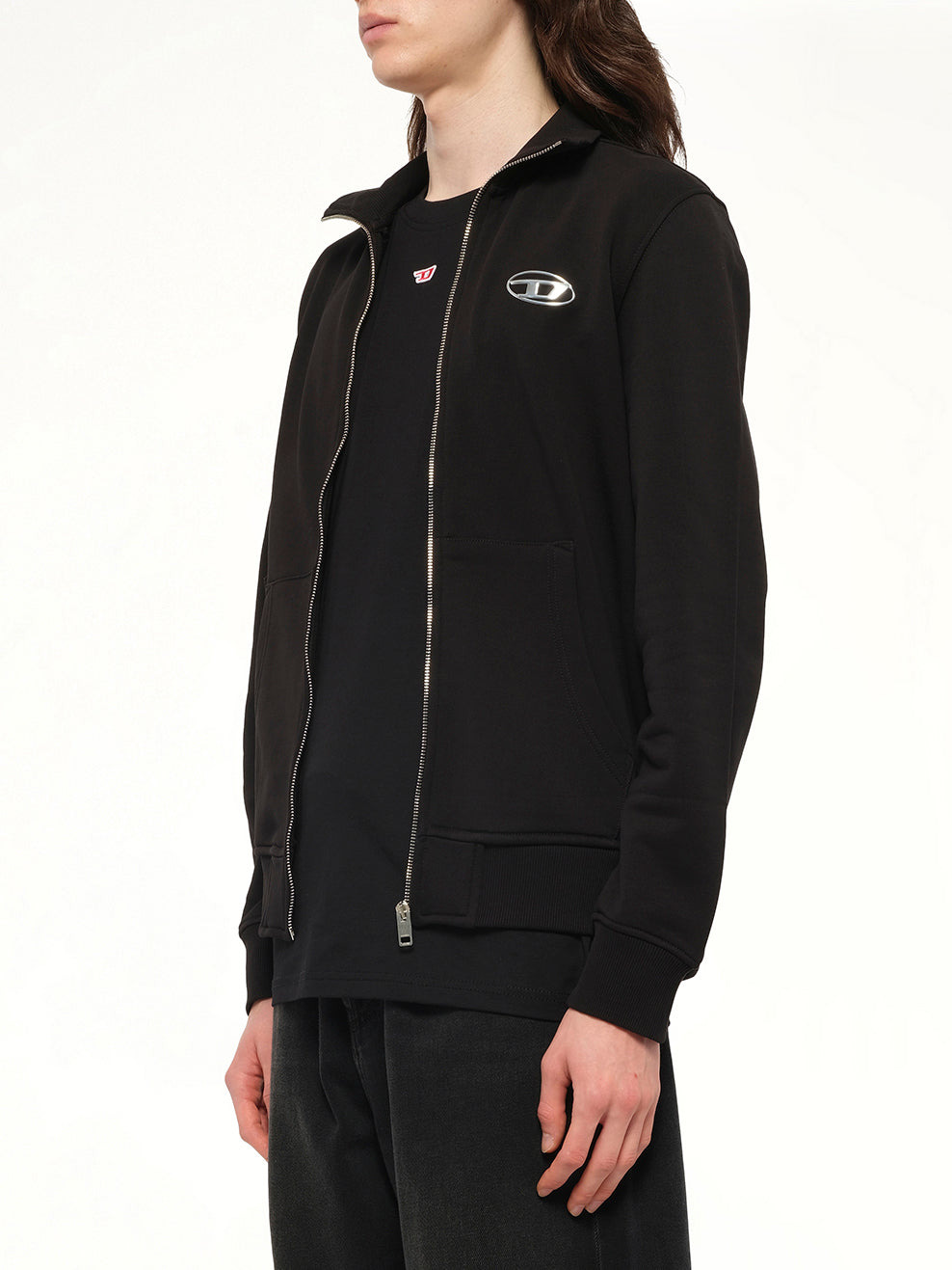 S-GINNI-ZIP-OD Track Jacket in Black - 3