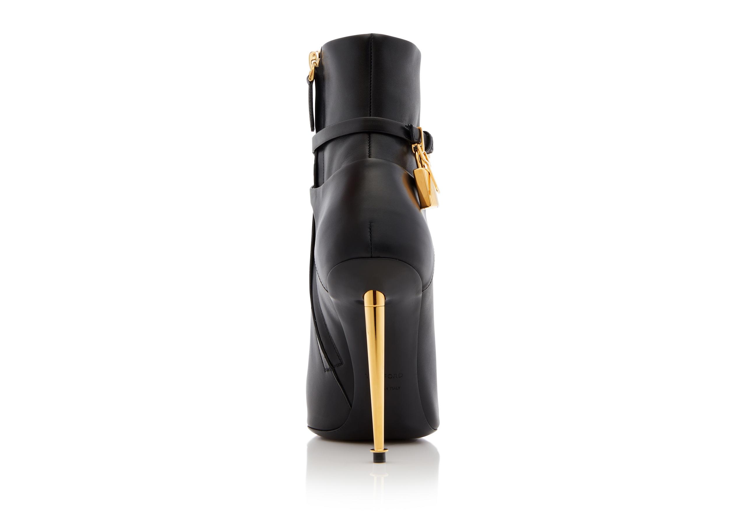 LEATHER PADLOCK ANKLE BOOT - 4