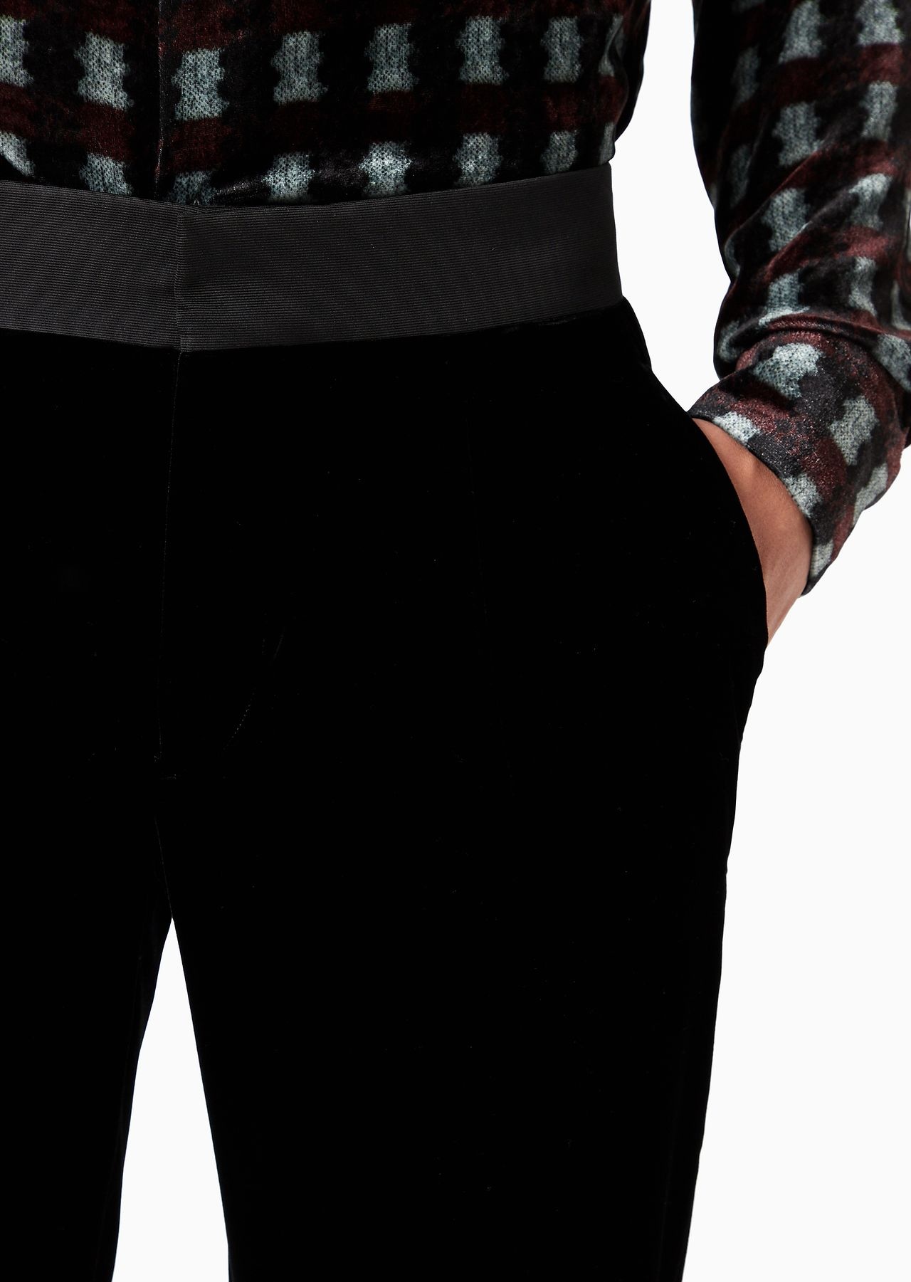 Madison line full-canvas velvet suit with a double-breasted jacket - 7