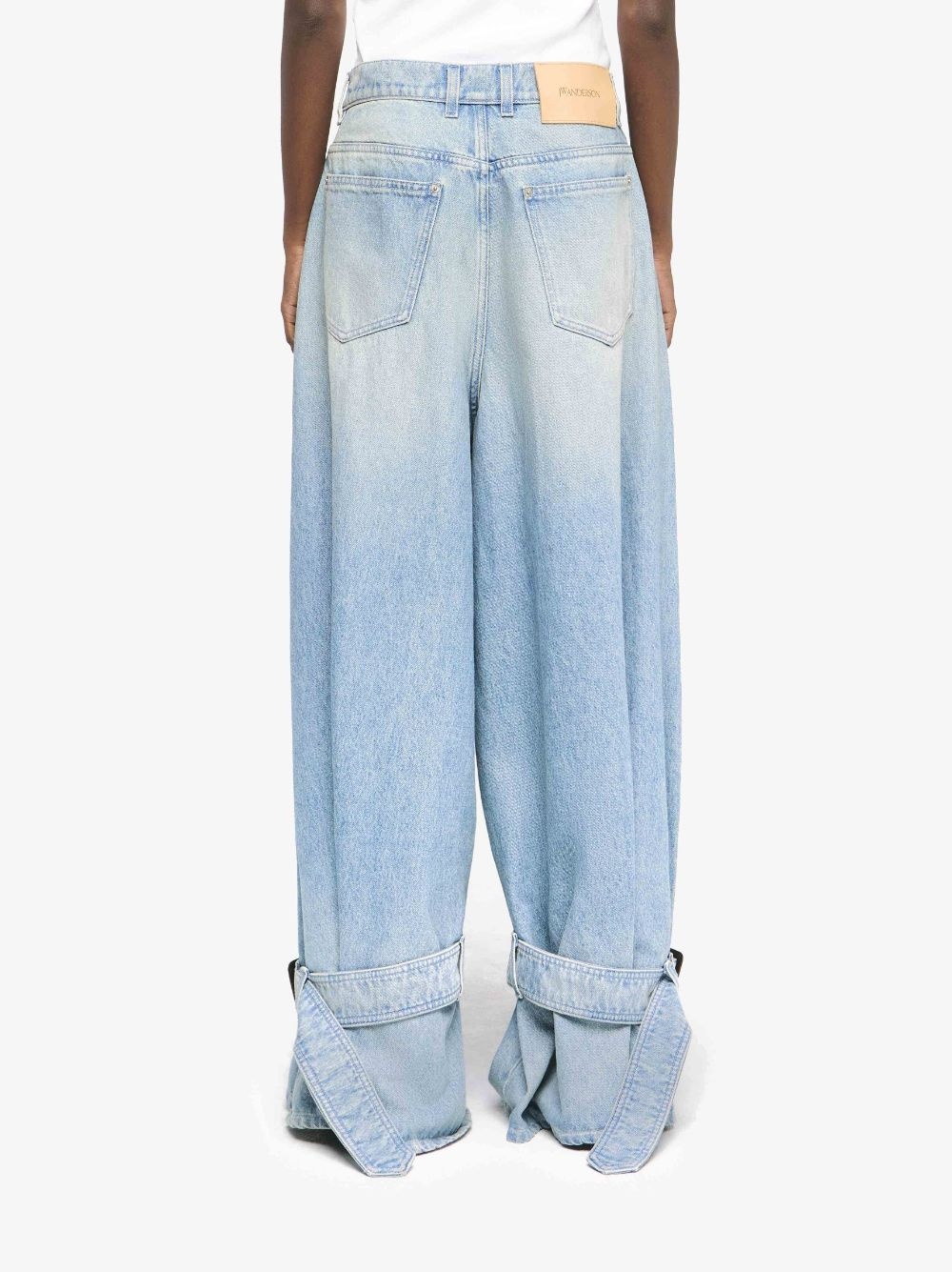 BUCKLED CUFF DENIM JEANS - 3