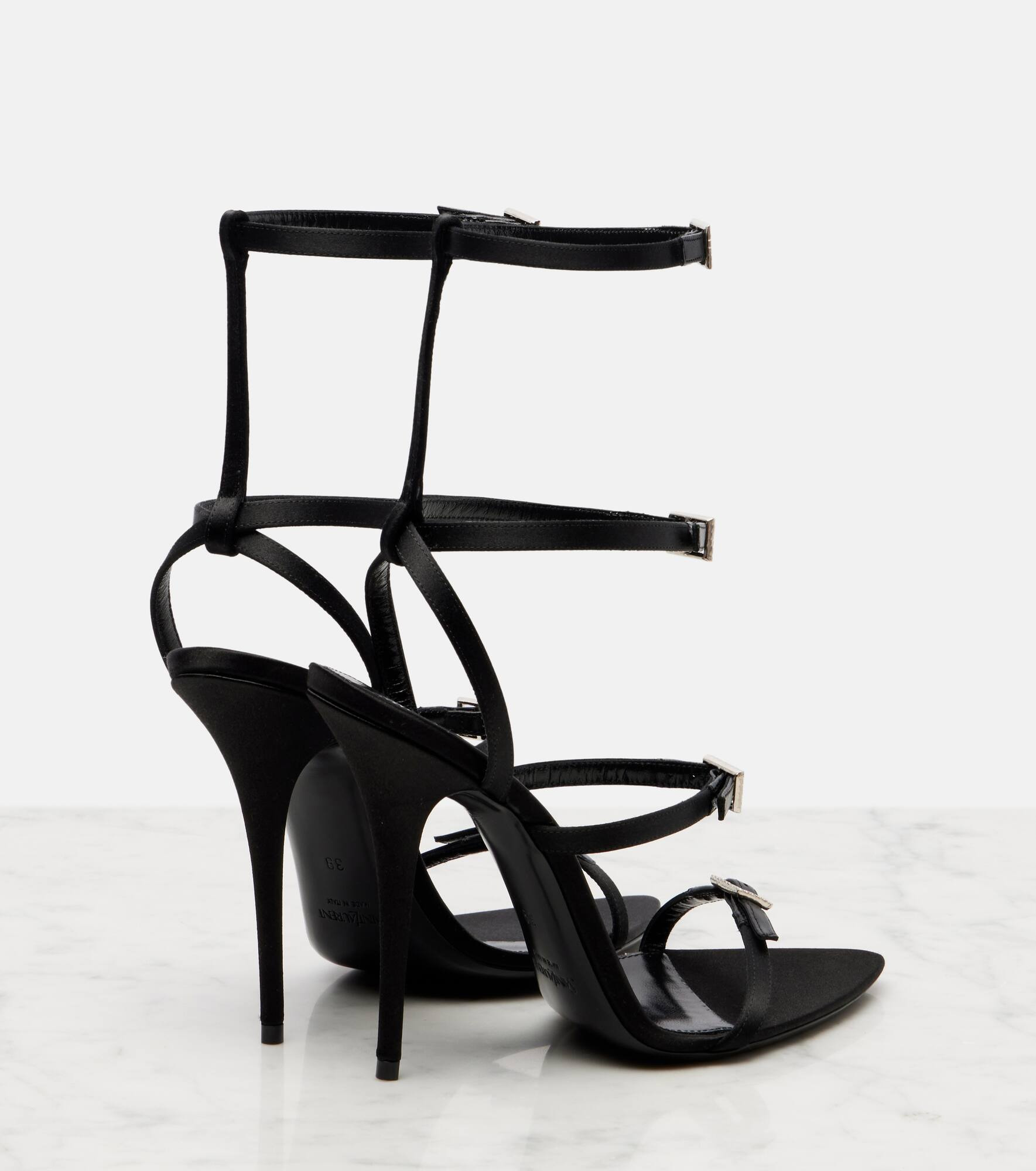 Nuit 110 crêpe satin sandals - 2