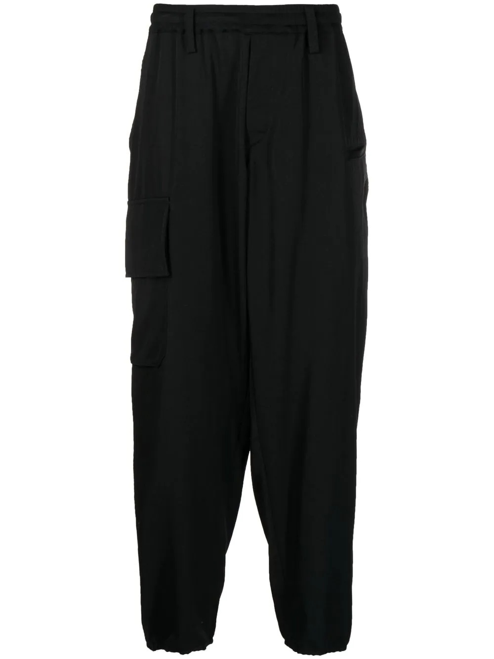 elasticated-waistband cargo trousers - 1