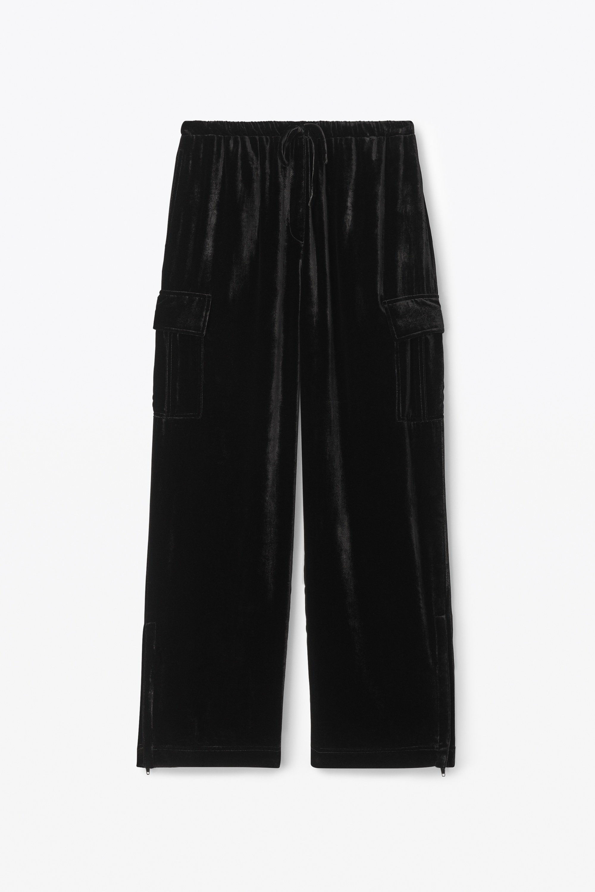 cargo track pant in plush velvet - 1