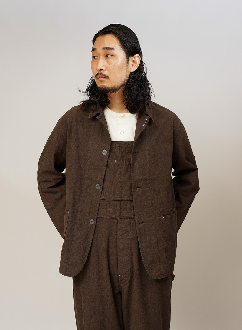 Nigel Cabourn New Navvie Blazer Broken Twill in Brown outlook