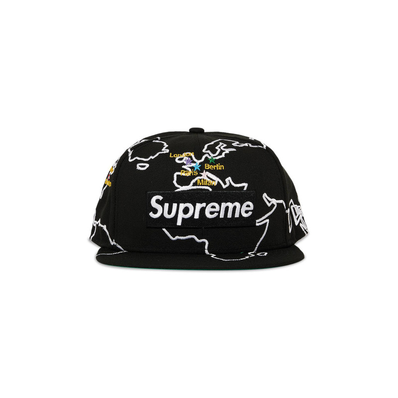 帽子 Supreme Worldwide Box Logo New Era Black Supreme Supreme Worldwide Box Logo New Era 'Black' - FW23H21 BLACK