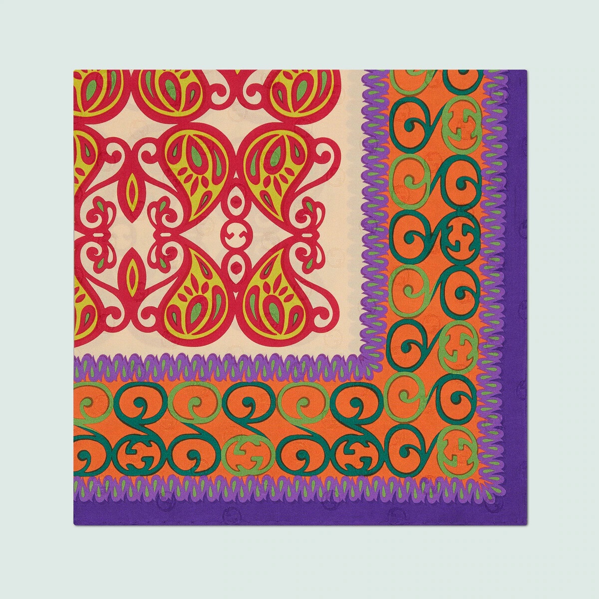 Interlocking G silk jacquard scarf - 2