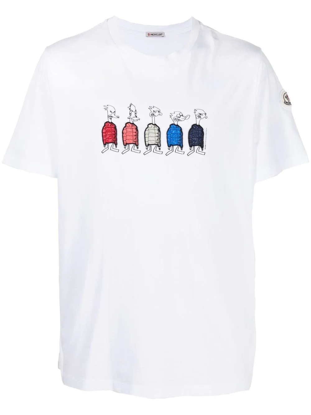 duck-print short-sleeve T-shirt - 1