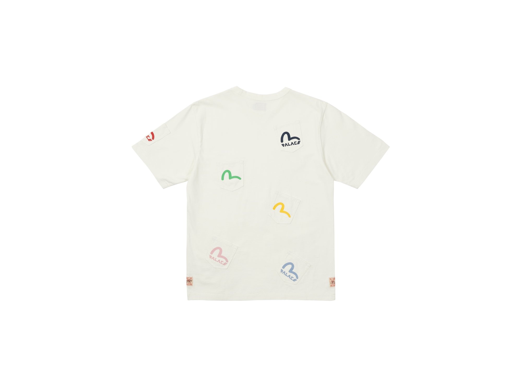 PALACE EVISU MULTI POCKET T-SHIRT EGRET - 2