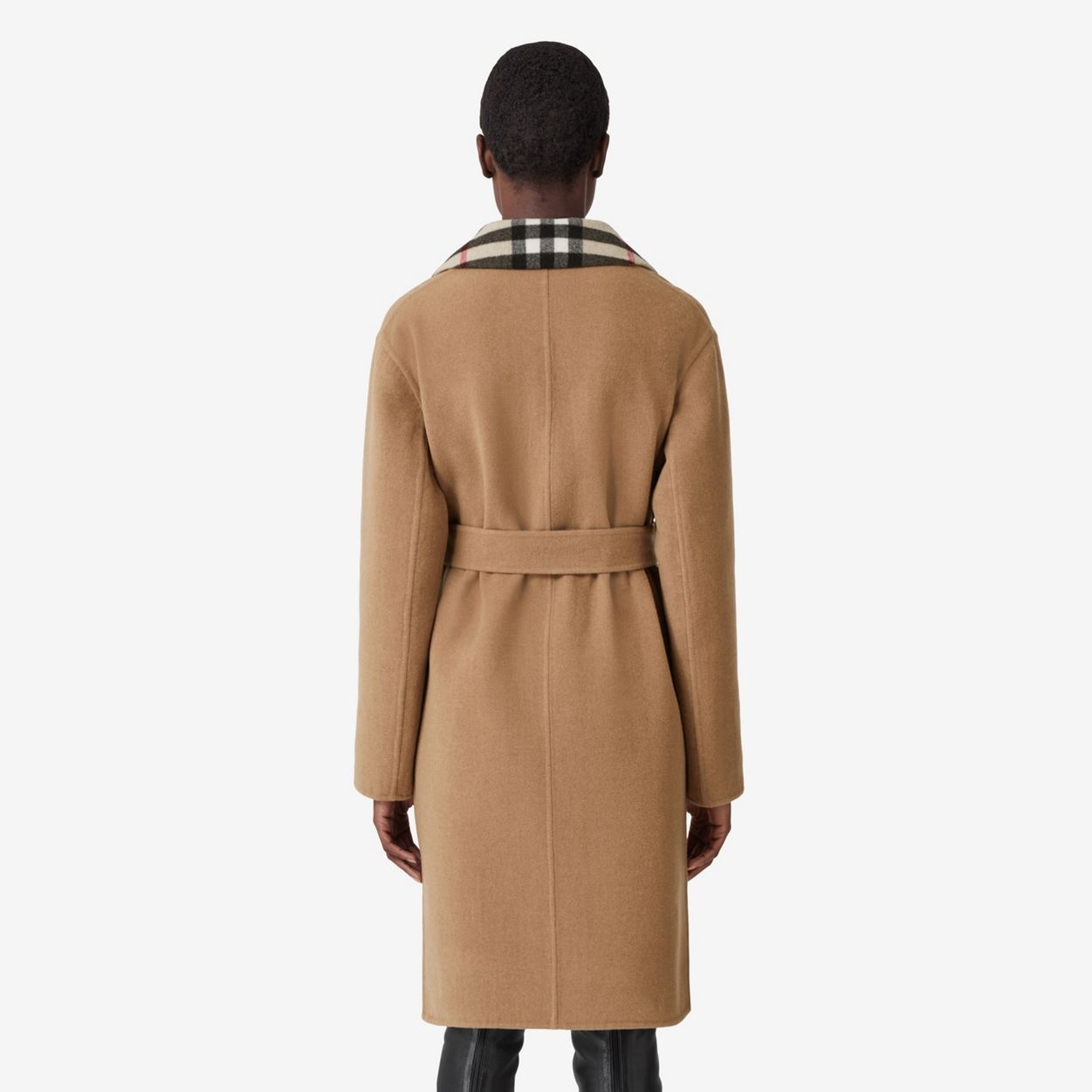 Reversible Check Wool Coat - 2