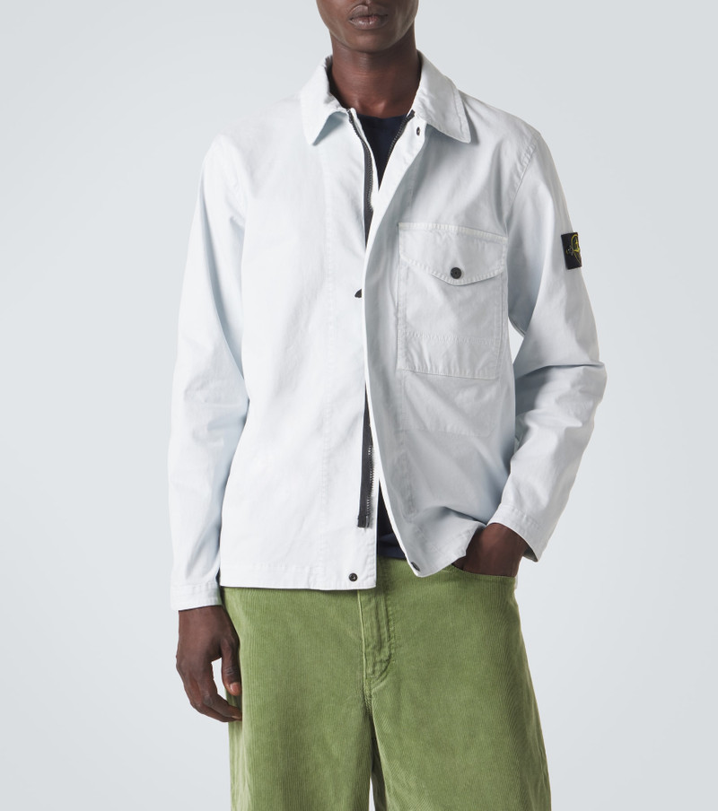 Stone Island Compass cotton canvas overshirt outlook