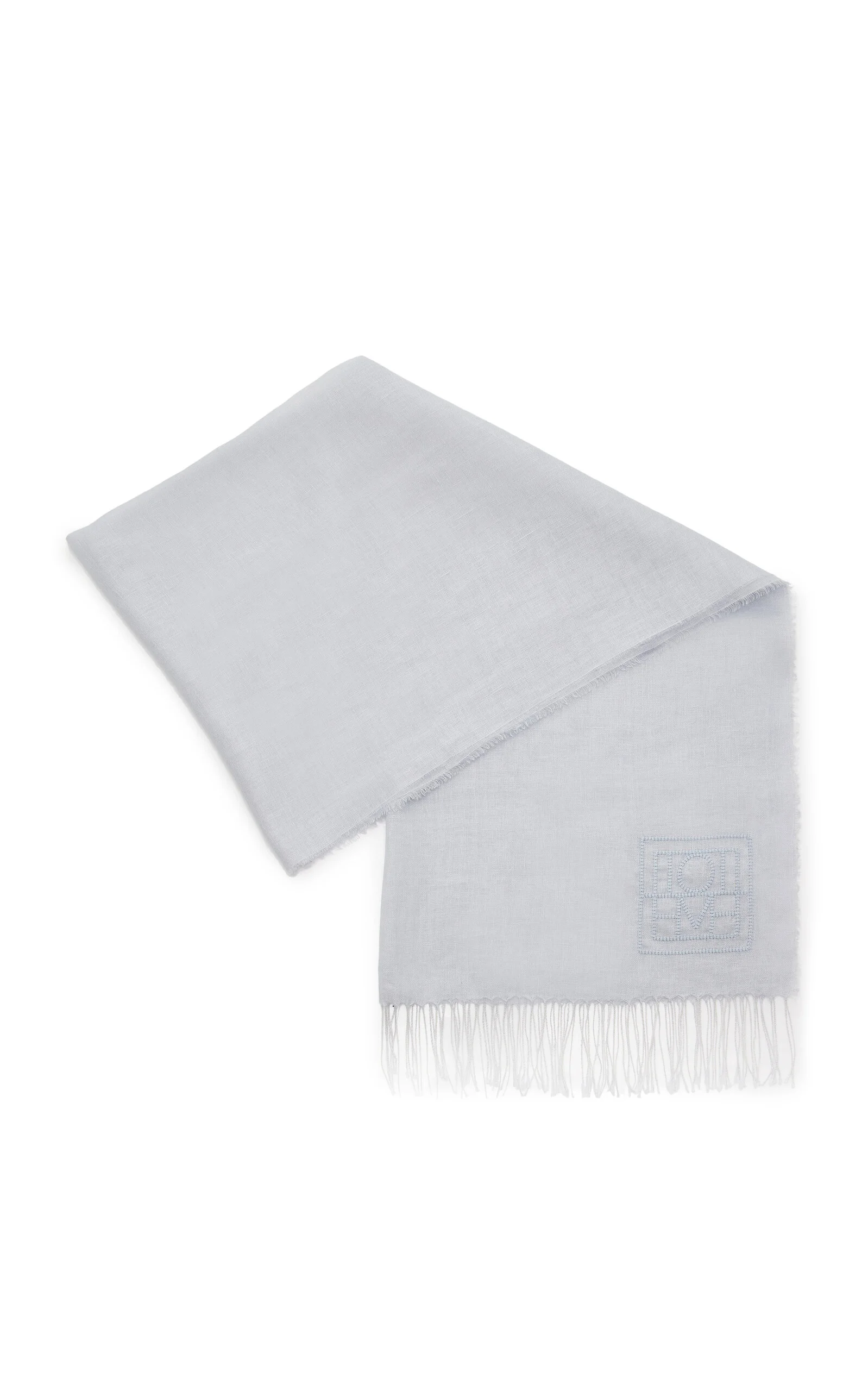 Linen Scarf blue - 1