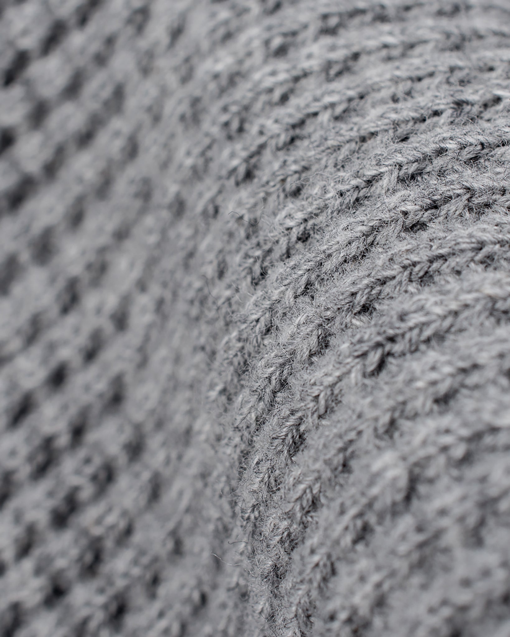IHTL-1301-GRY Waffle Knit Long Sleeved Crew Neck Thermal Top - Grey - 7