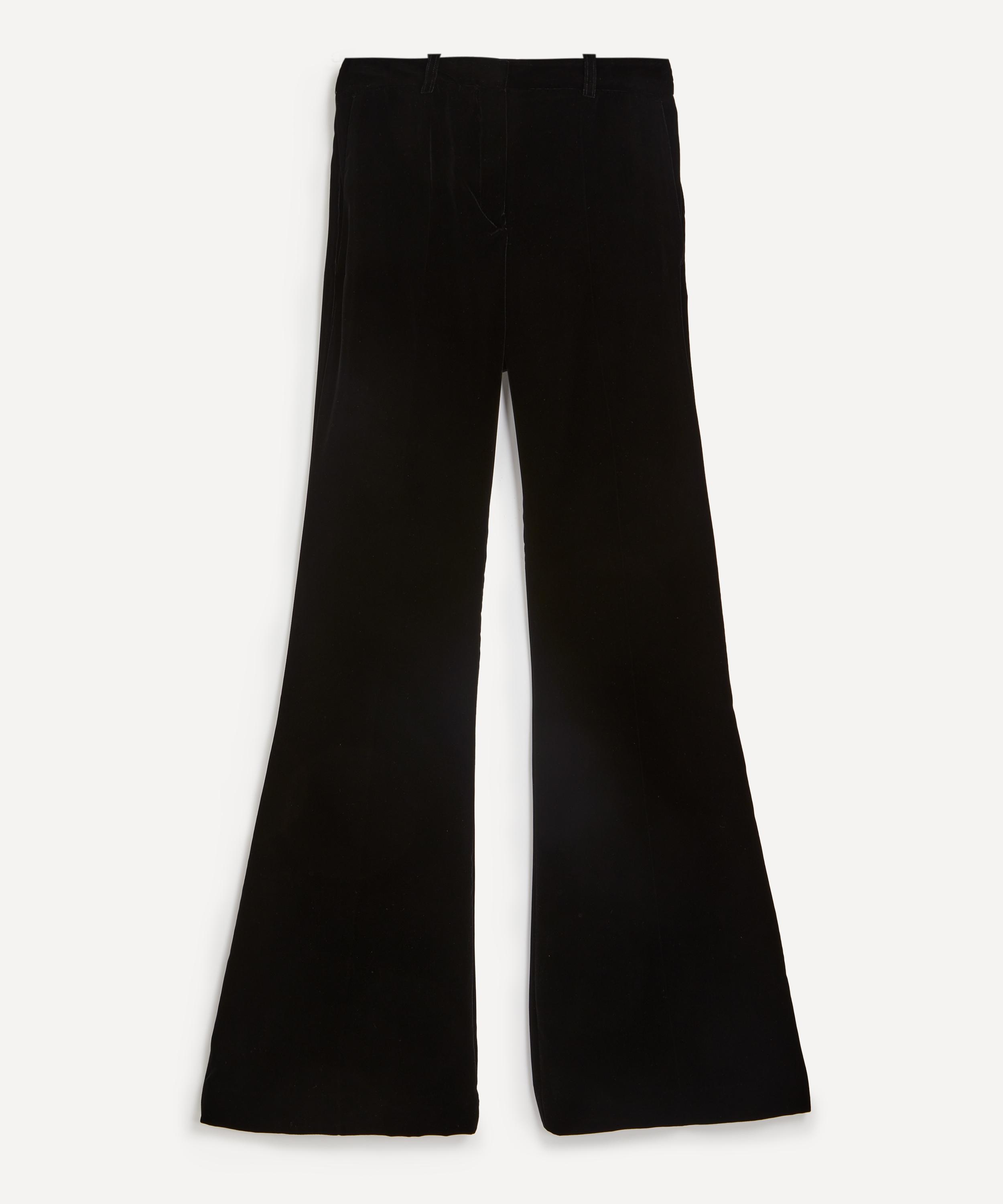 Bootcut Fluid Velvet Trousers - 1