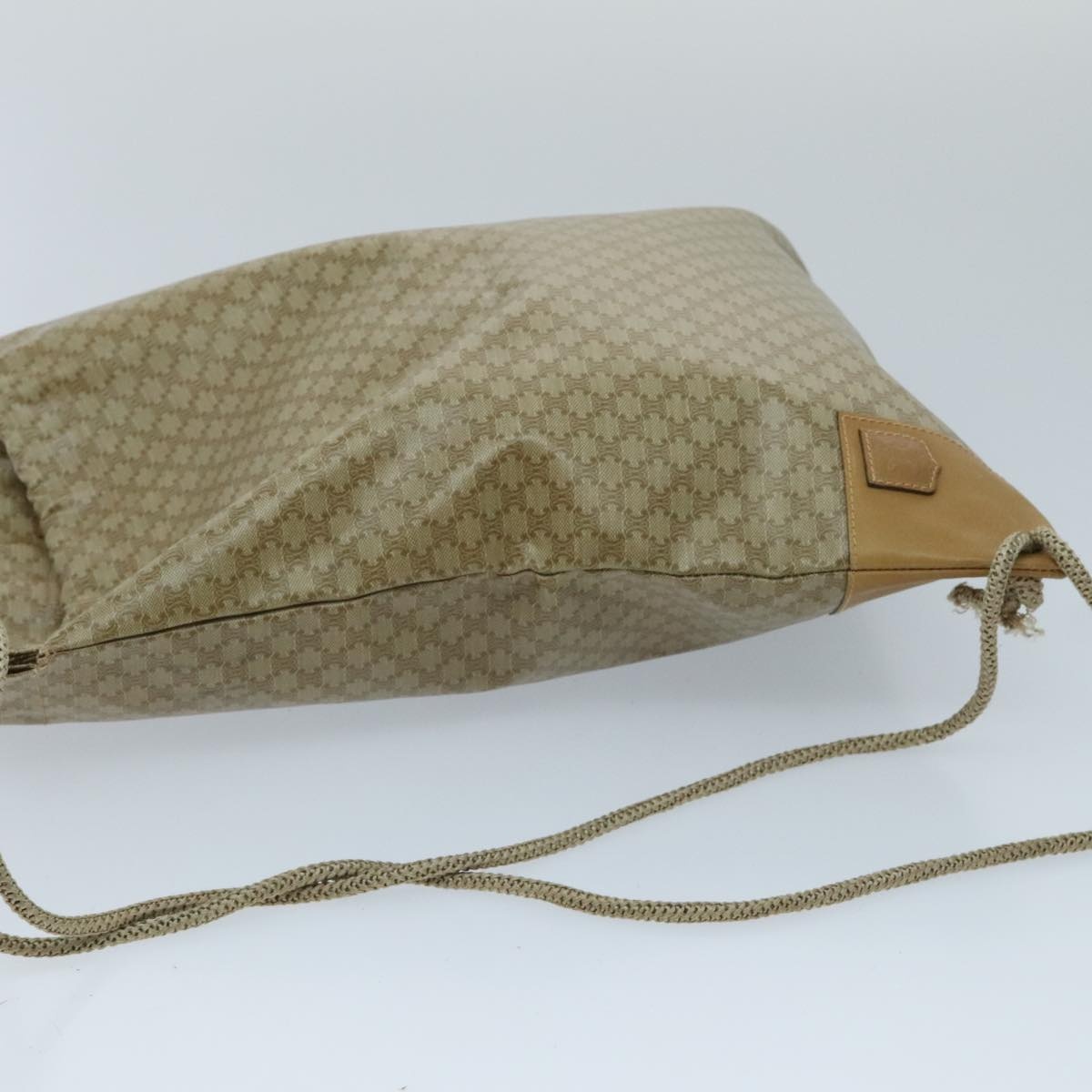 CELINE Macadam Canvas Shoulder Bag Coated Canvas Beige - 5