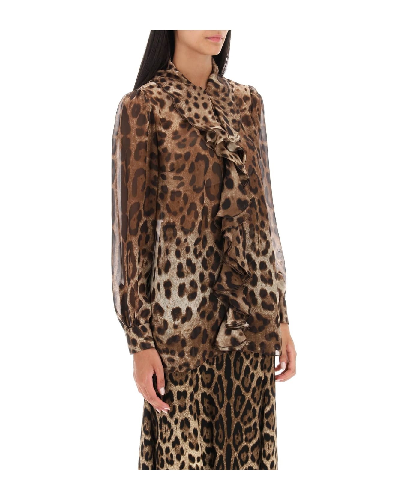 Leopard-print Silk Blouse - 2