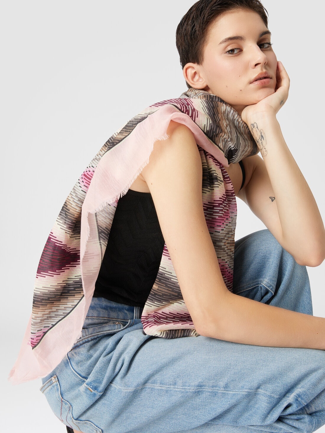 Cotton and silk shawl - 3