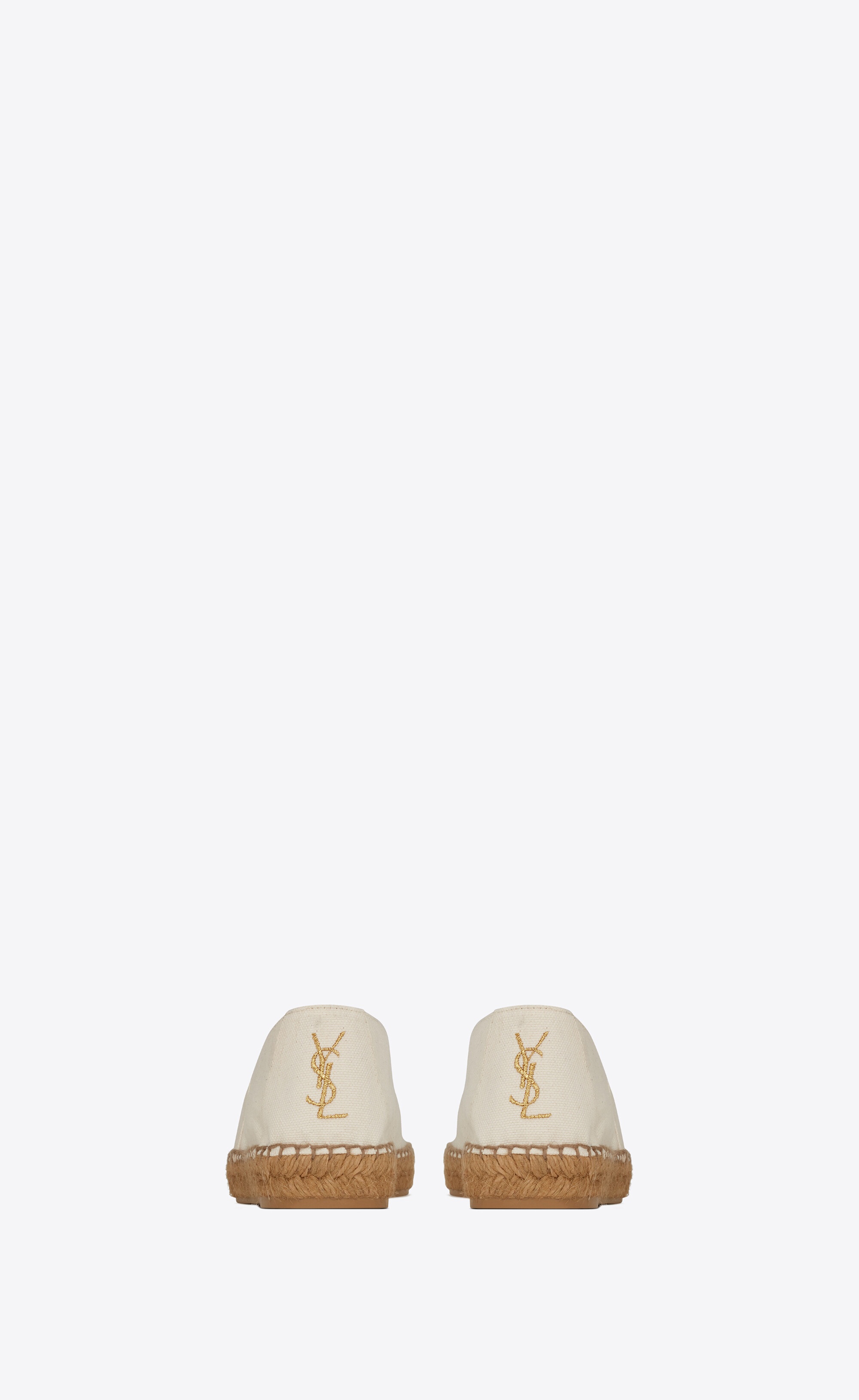 ysl embroidered espadrilles in canvas - 4