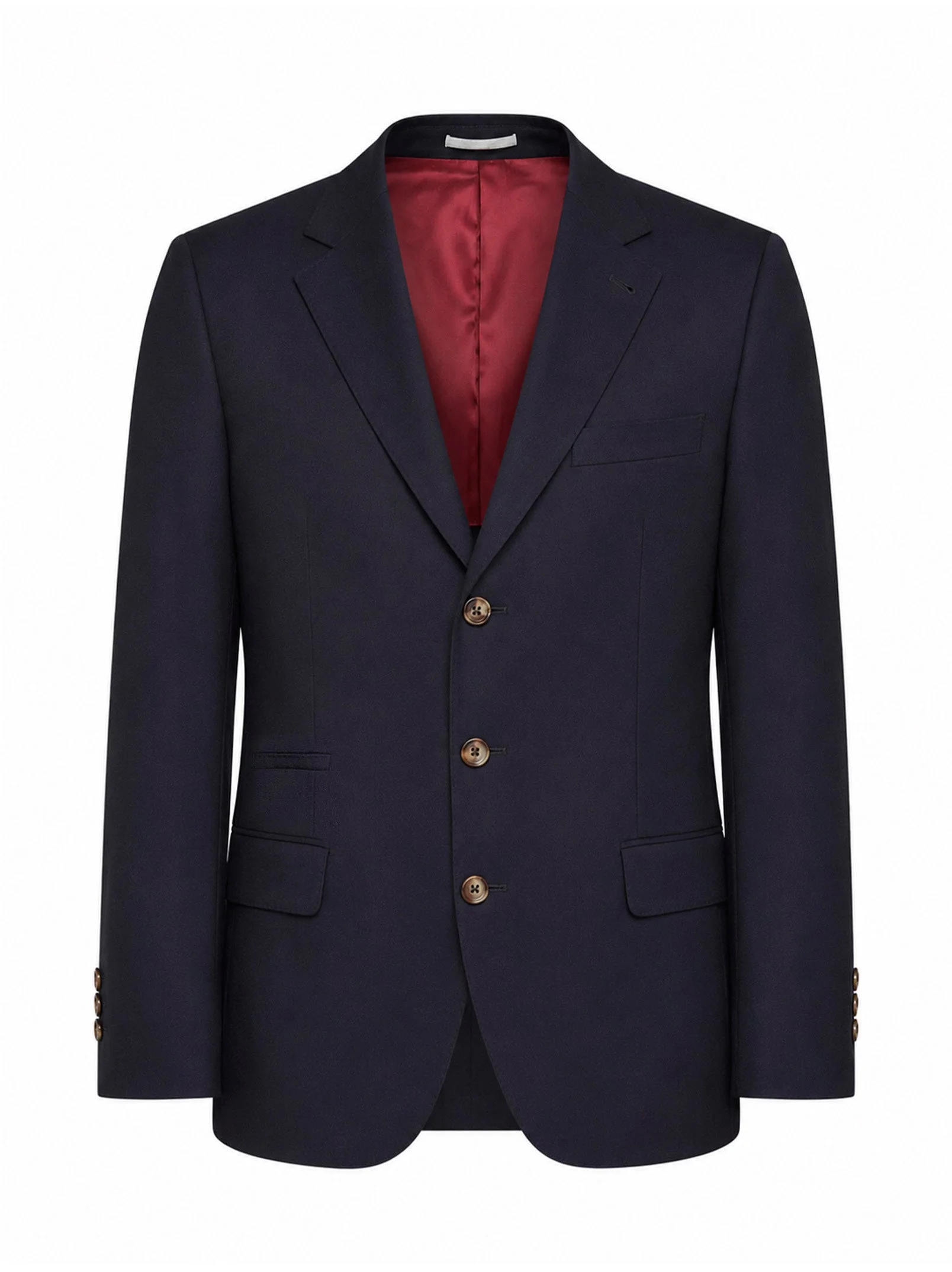 Blue virgin wool flannel deconstructed blazer - 1
