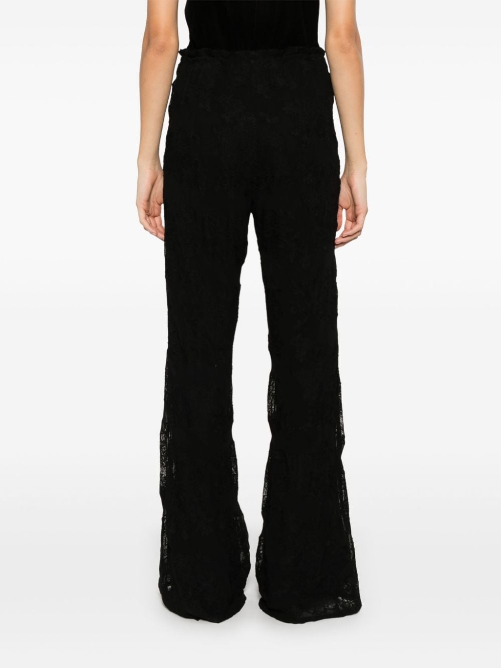 floral-lace trousers - 4
