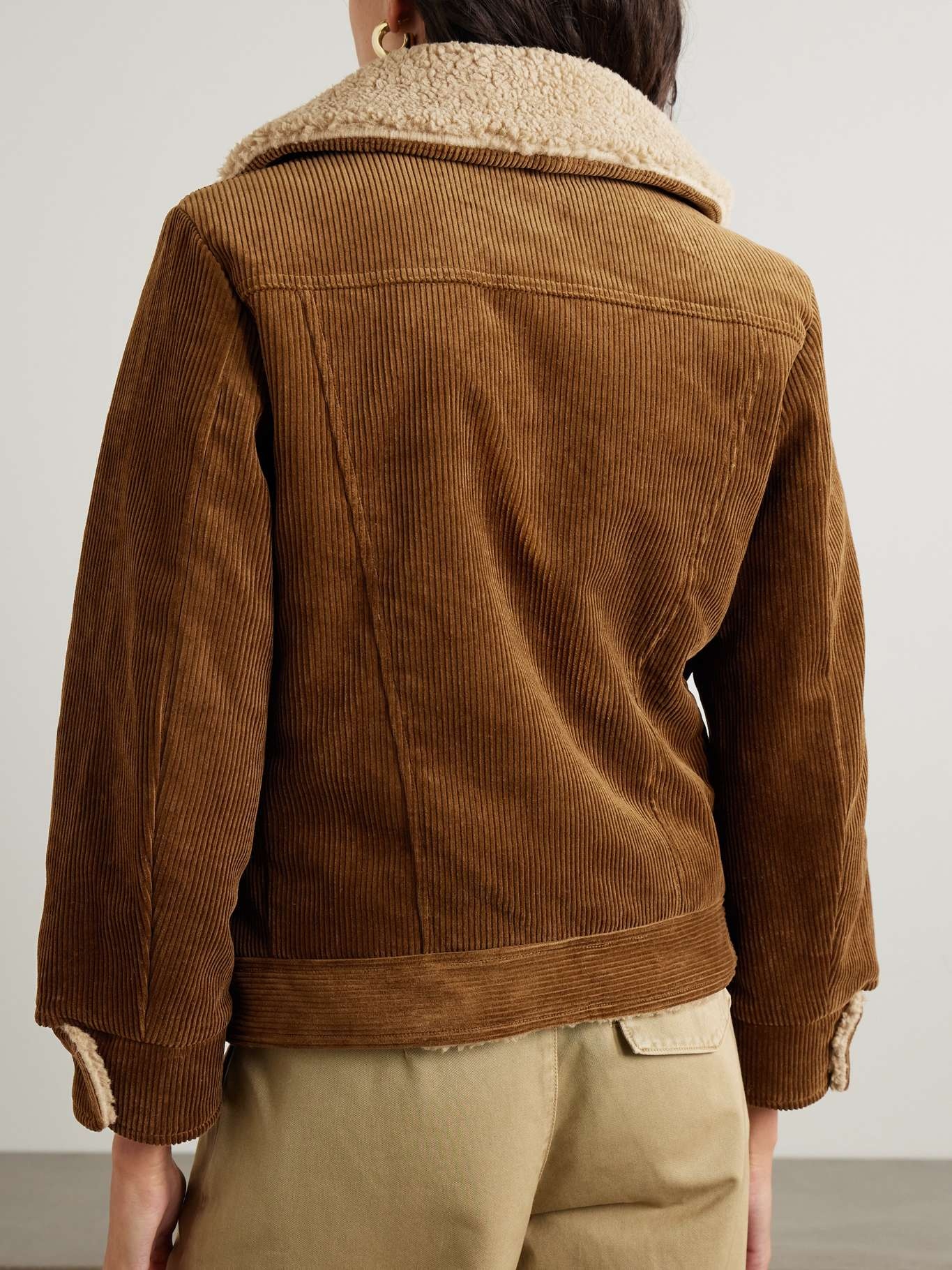 Faux shearling-lined cotton-corduroy jacket - 4