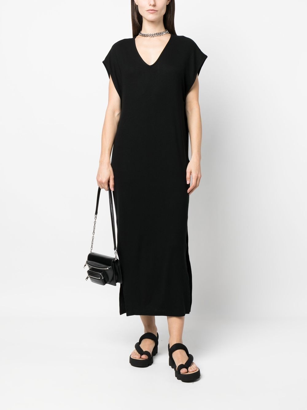V-neck midi dress - 2