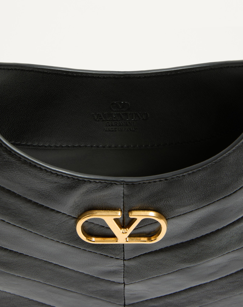 Valentino VALENTINO GARAVANI HOBOHO SMALL HOBO BAG IN CHEVRON-PATTERNED NAPPA LEATHER. outlook