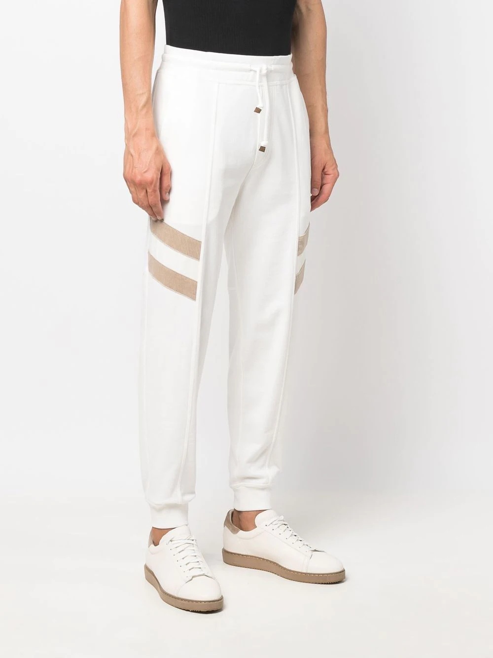 stripe-print cotton track pants - 3