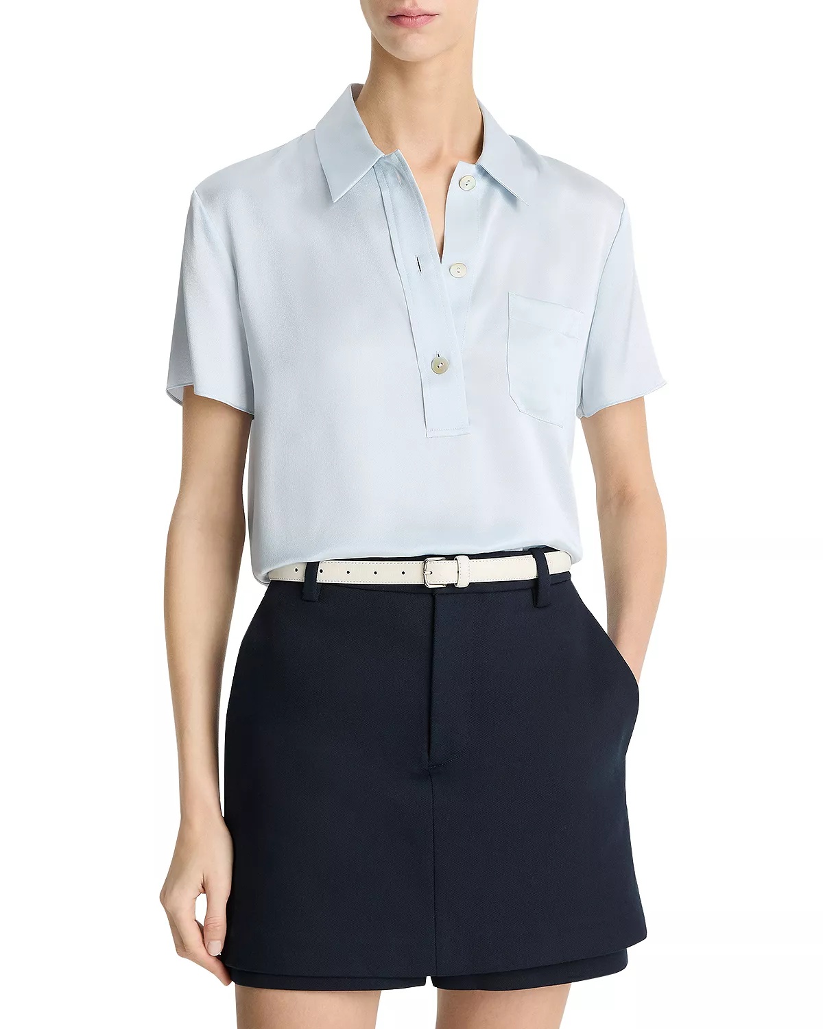 Silk Short Sleeve Polo Shirt - 2