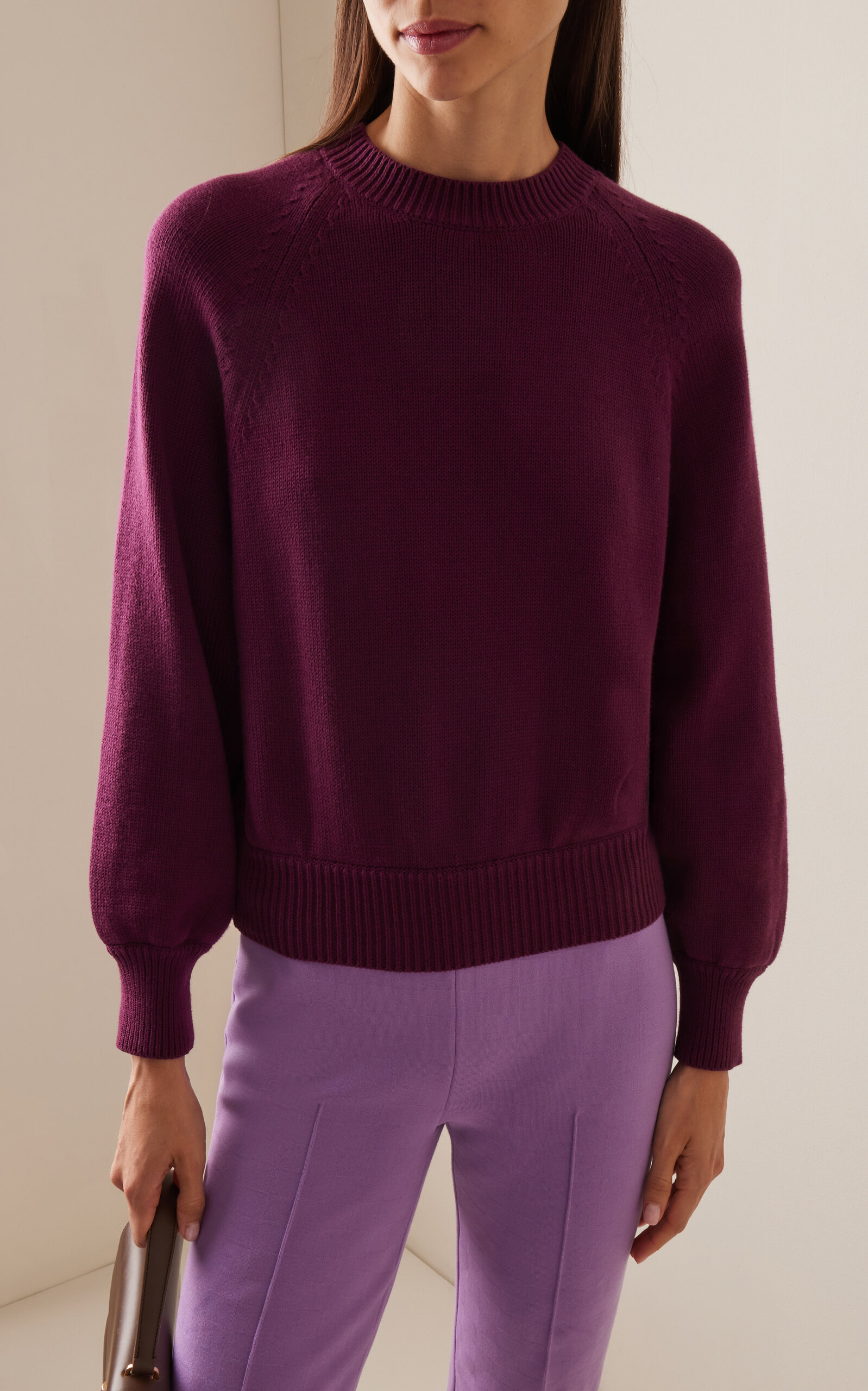 Exclusive Cotton Sweater burgundy - 2