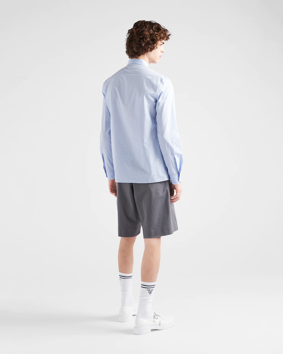Stretch cotton Bermuda shorts - 5