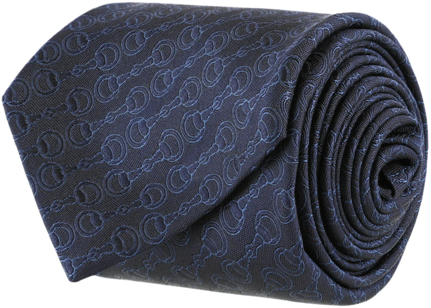 Gucci Silk Jacquard Tie Navy Blue - 1