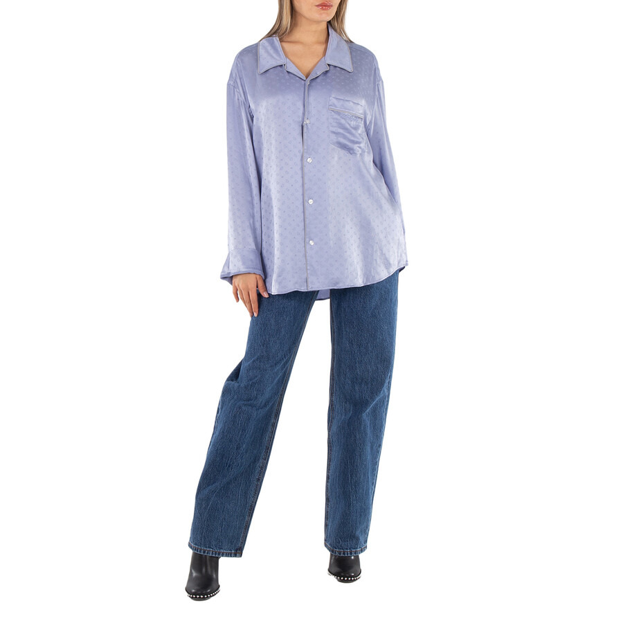 T by Alexander Wang Ladies Blue Bells Pajama Long Sleeve Shirt - 3