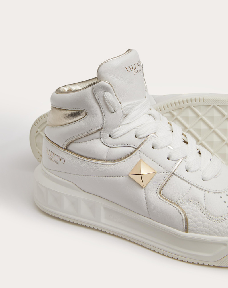 ONE STUD MID-TOP CALFSKIN SNEAKER 5