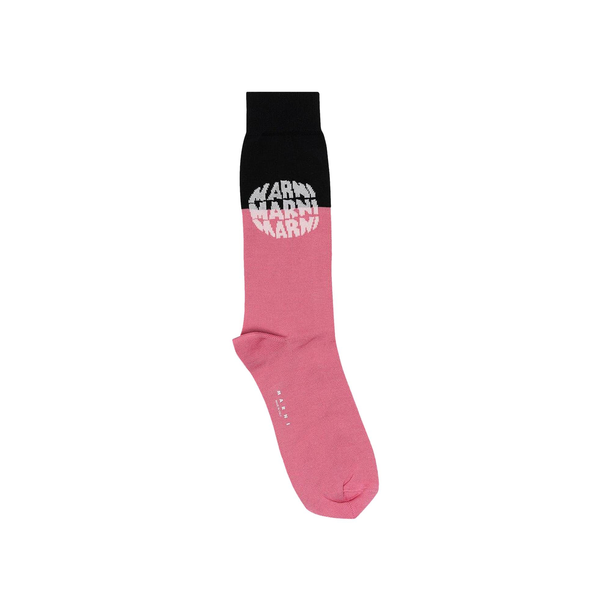 Marni Dot Logo Socks 'Camellia' - 1