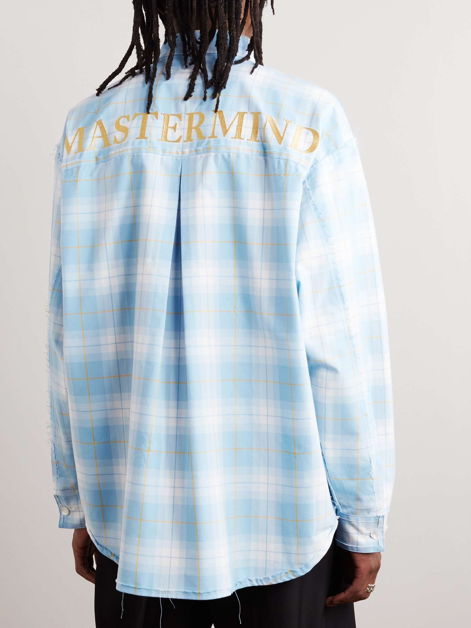 Checked Embroidered Cotton-Flannel Shirt - 3