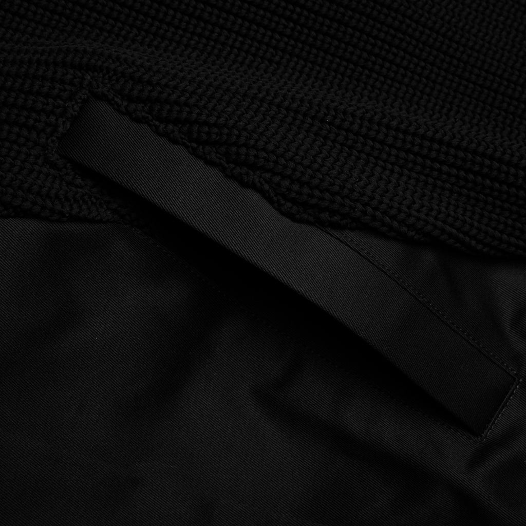 COTTON CHINO MIX PULLOVER - BLACK - 3