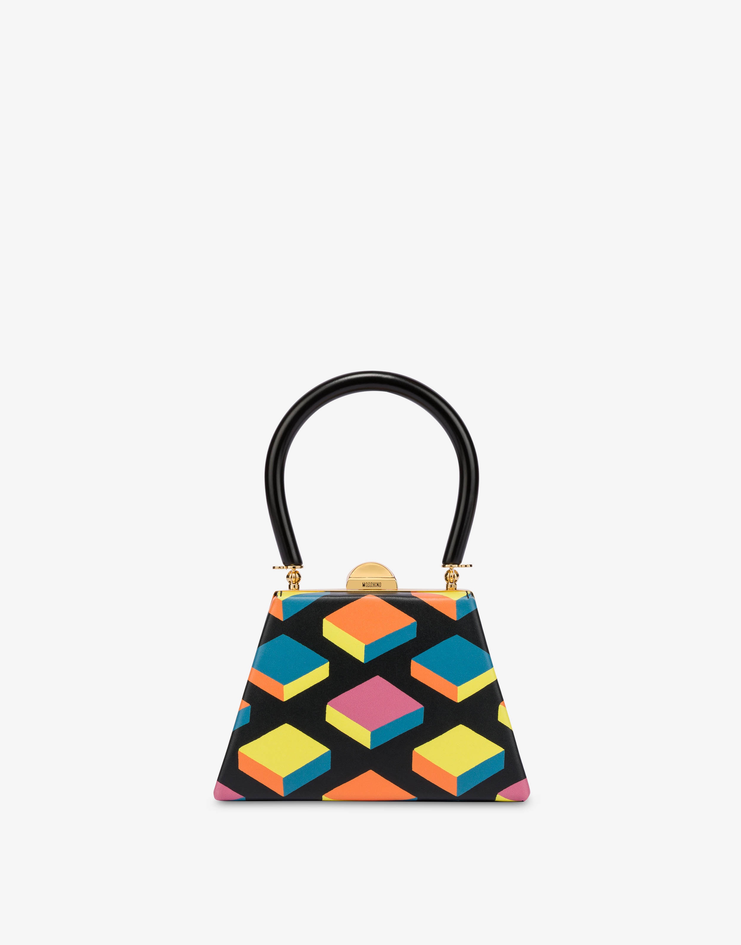 ALL-OVER CUBES TRAPEZE BAG - 1