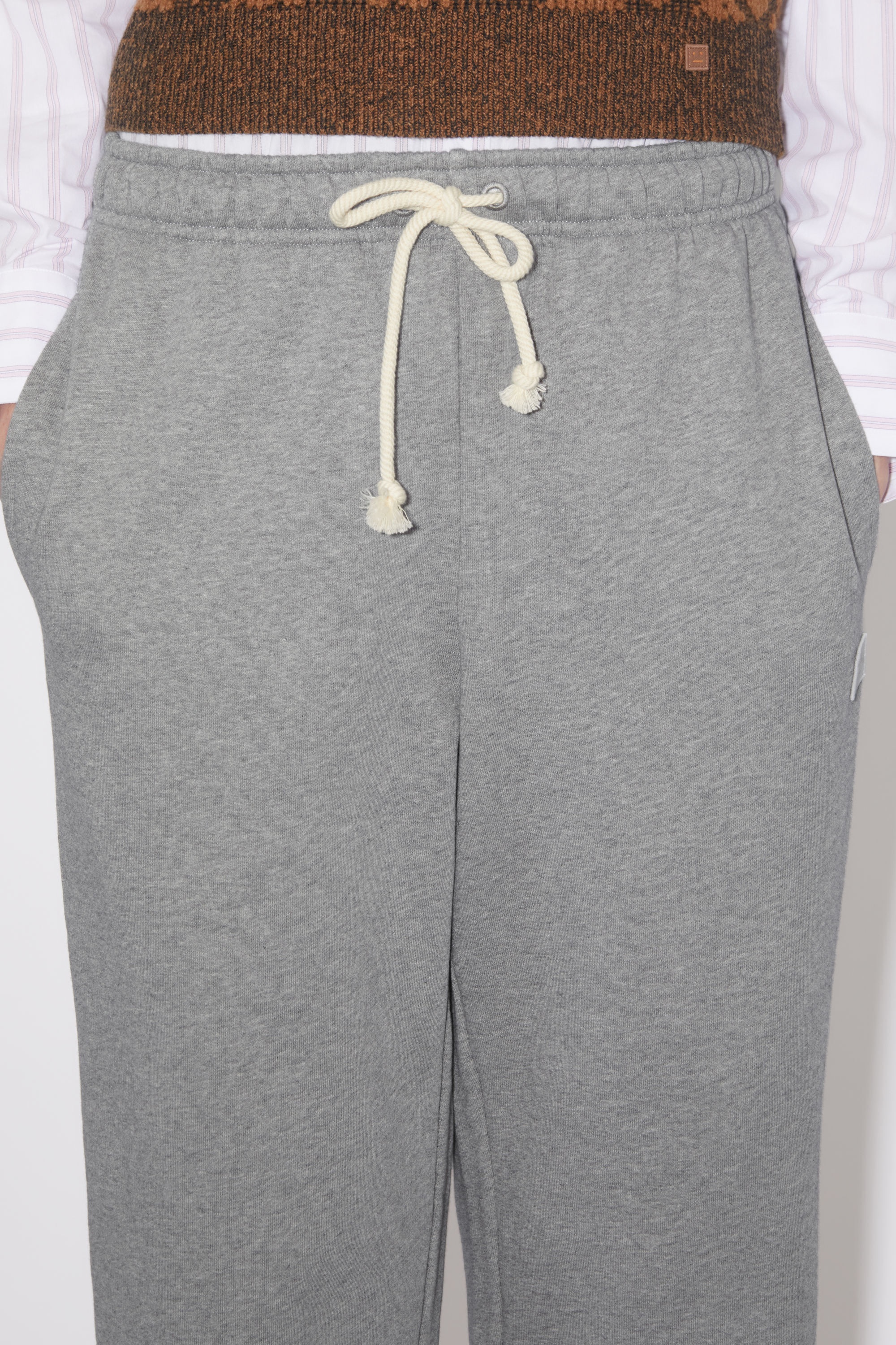 Cotton sweatpants - Light Grey Melange - 5