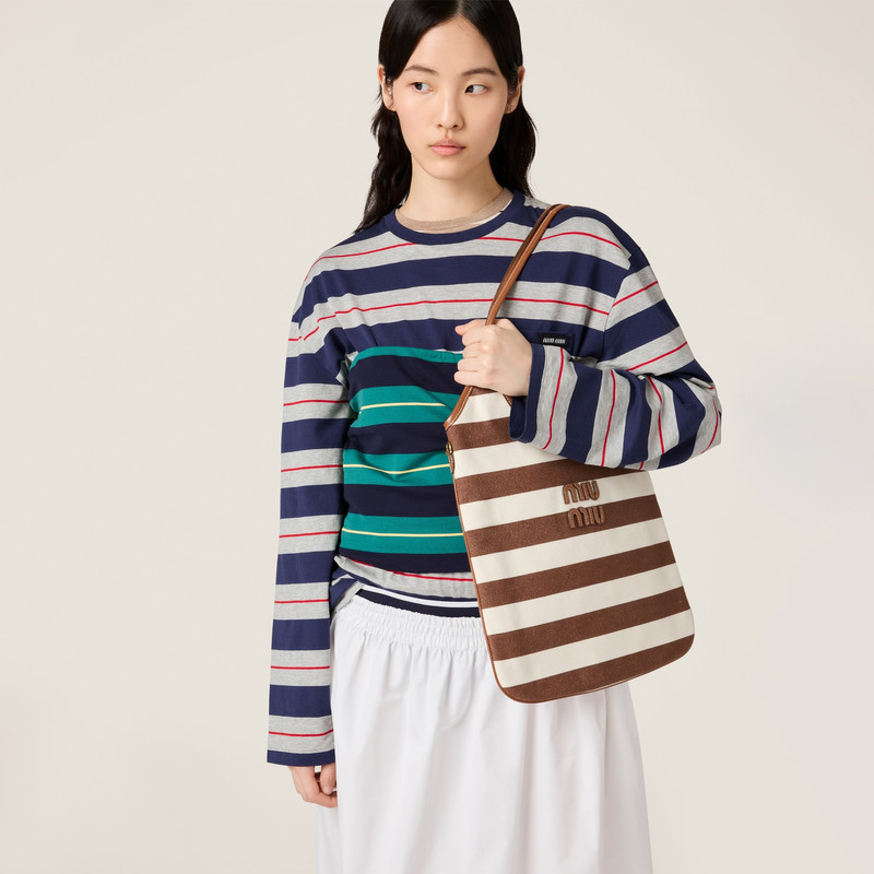 Miu Miu IVY canvas and leather bag outlook