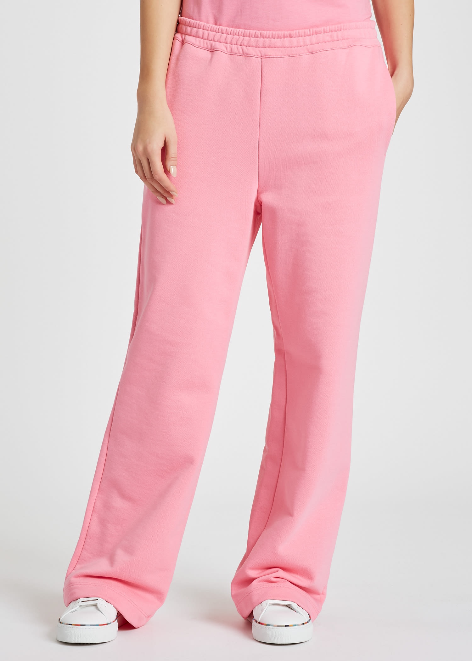Pink 'Happy' Wide Leg Sweatpants - 5
