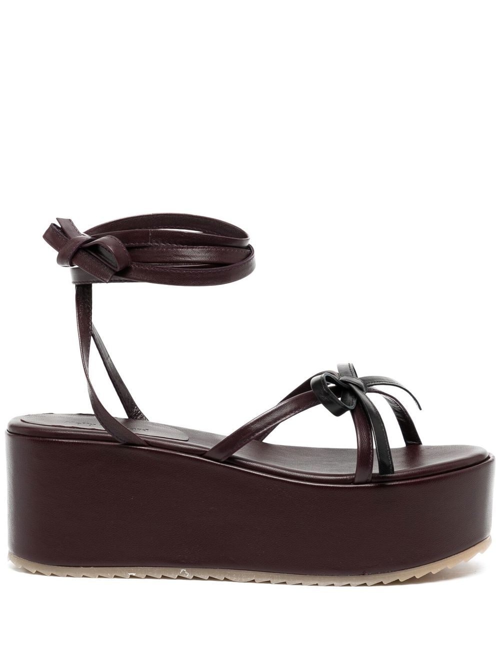 63mm leather platform sandals - 1