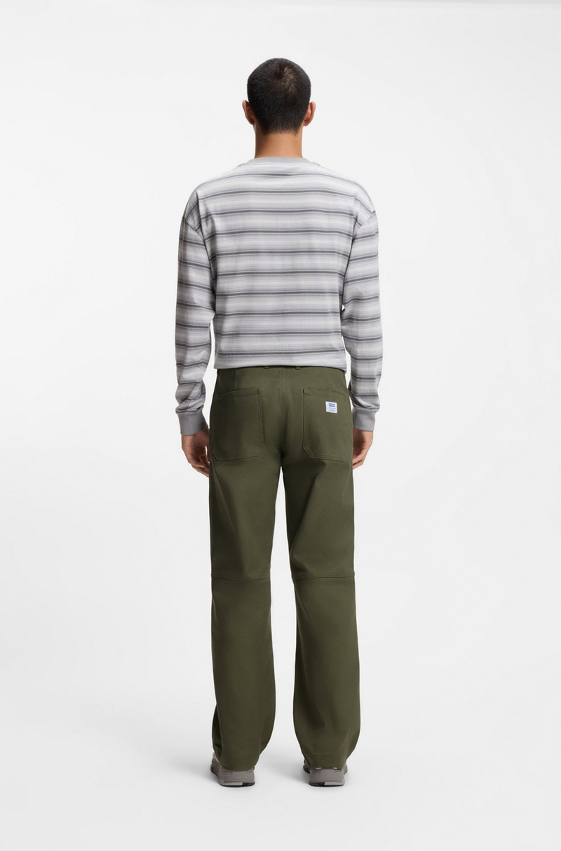 REGULAR-FIT PANTS IN STRETCH-COTTON SATIN 4